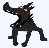 angry arm artist:crimsonvoidhydra1488 beard black_skin crying glasses horn monkey_dance nigger omorir34fan open_mouth sharp_teeth spike transparent transparent_background variant:dragonjak // 561x556 // 17.9KB