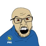 National_Liberal_Party_(Romania) angry glasses jacksepticeye looking_at_you mustache open_mouth romanian_politics soyjak stubble teeth variant:feraljak youtube // 1500x1500 // 65.3KB