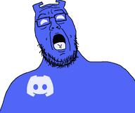 al_pacino_godfather beard blue_eyes cord cordtroon discord gaping_mouth glasses logo purple_skin variant:pacinojak // 1027x862 // 20.2KB