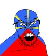 angry country flag glasses jacksepticeye looking_at_you mustache open_mouth reunion soyjak stubble teeth variant:feraljak youtube // 1500x1500 // 34.3KB