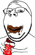 arm choco_bugs chocolate food hand open_mouth smile stain subvariant:wholesome_soyjak variant:gapejak // 548x871 // 19.4KB