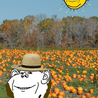 2soyjaks amish beard clothes ear field glasses hat irl_background pennsylvania pumpkin smile soyjak straw_hat subvariant:wholesome_soyjak sun suspenders tree variant:gapejak variant:impish_soyak_ears // 775x1024 // 1.4MB