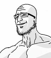 buff gigachad glasses shading smile stubble template variant:gigson // 905x1024 // 64.8KB
