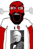 angry balding beard clothes glasses hair heart i_love millard_fillmore open_mouth red_skin soyjak subvariant:science_lover tshirt variant:markiplier_soyjak // 2819x4096 // 854.7KB