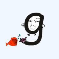 2soyjaks animal bubble closed_mouth comic_sans fish fishing fishing_rod g_(4chan) glasses holding_object hook letter objectsoy scared soyjak stubble subvariant:soyak_(concerned) technology variant:kuzjak variant:soyak worm // 800x800 // 65.7KB