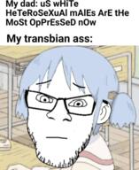 anime blue_hair ear naganohara_mio neutral nichijou sad text transbian variant:feraljak wordswordswords // 496x606 // 279.1KB