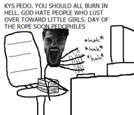 angry computer grey_skin hair keyboard meta:gigachaded nas:gigachad open_mouth screaming sitting stretched_mouth table text typing // 368x317 // 20.3KB