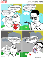 clothes comic gun hair hat heart series:scoot's_comics subvariant:chudjak_seething subvariant:gapejak_female subvariant:patrick subvariant:wholesome_gapejak variant:chudjak variant:gapejak wholesome // 693x906 // 264.9KB