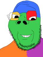 glasses open_mouth soyjak stubble subvariant:gapetard trend:colorjak variant:gapejak // 1536x2048 // 63.0KB