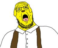 al_pacino_godfather bald beard dog ear fur gaping_mouth glasses janny open_mouth uniform variant:pacinojak yellow_skin // 1027x862 // 39.1KB