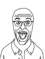 clothes glasses open_mouth soyjak variant:unknown // 700x922 // 9.6KB