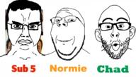 3soyjaks angry closed_mouth ear glasses hair meme open_mouth smile soyjak stubble subvariant:wholesome_soyjak text variant:chudjak variant:gapejak variant:nojak // 1200x672 // 223.2KB