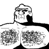 buff chest_hair hairy muscles muscular_male ominous shadow shirtless subvariant:buff_ishish variant:ishish_soyak_ears // 1600x1600 // 82.6KB