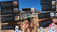al_qassam angry balaclava buff clenched_teeth clothes crying ear flag flag:israel girls'_frontline gun hamas headband hezbollah history irl irl_background israel judaism mge muscular_male negev_(girls'_frontline) news palestine pink_hair pointing red_eyes rifle shirtless soyjak star_of_david stubble team_fortress_2 tranny troon variant:alicia variant:chudjak variant:feraljak war weapon white_skin zionism // 1920x1080 // 290.3KB