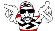 backwards_cap bogan bogan_hunters flag glasses goatee housos nazism stubble sunglasses swastika variant:falzonijak // 2560x1440 // 157.5KB