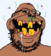 booger bug fly hair happy lazy_eye mucus op_is_a_retarded_lazy_faggot_for_not_tagging_his_own_shit shitskin smile subvariant:retarded_gapejak teeth template variant:gapejak yellow_teeth // 668x735 // 32.8KB