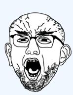 angry ear glasses open_mouth stubble variant:yalljak vein // 594x770 // 196.7KB