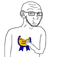 arm award badge bite chewing cookie crumbs ear eating fell_for_it_again_award glasses looking_at_you soyjak stubble subvariant:soyak_(concerned) subvariant:soyak_ears text variant:soyak // 600x600 // 112.9KB