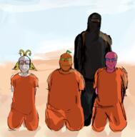 admin angeleno artist:shemmysloota balaclava bloodshot_eyes burqa crying doll drawing execution executioner food froot fruit glasses islam jihad kuffar leaf mudslime orange orange_shirt prisoner sacrifice sand sandnigger shoulder_strap sunglasses thrembo tranny_artstyle uniform variant:feraljak variant:gapejak variant:soyak veil // 1042x1059 // 437.5KB