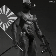 animated clothes flag gigachad glasses hat japan meta:ai_generated nas:gigachad sunglasses