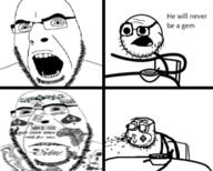 2soyjaks angry barcode bbc biting_lip blacked bnwo cereal cereal_guy closed_mouth gem glasses meme open_mouth queen_of_spades rage_comic soyjak stubble subvariant:hornyson tattoo text truth_nuke variant:cobson // 500x400 // 125.4KB