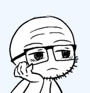 anime disappointed frown glasses hand sad soiboi soyjak stubble variant:unknown // 300x310 // 19.4KB