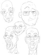 closed_mouth ear glasses open_mouth redraw smile smug soyjak stubble variant:smugjak variant:unknown // 1024x1331 // 396.4KB