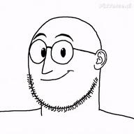 ai_generated animated ext=gif glasses pixverse_ai soyjak stubble talking variant:weirdpenis white_skin // 400x400 // 2.1MB