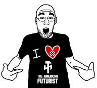 beard glasses hand i_heart looking_at_you nazism open_mouth pointing shirts swastika the_american_futurist variant:shirtjak // 618x559 // 78.6KB