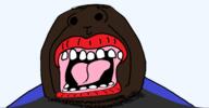angry beard big_lips black_skin deformed glasses hippopotamus jake jakparty_soy jartycuck red_lips soyjak variant:hippojak yellow_hair yellow_sclera // 2326x1211 // 328.5KB