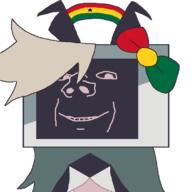 Ruby_FPE aryan blond bow flag flag:ghana fundamental_paper_education ghana robot star_(symbol) subvariant:wholesome_soyjak variant:gapejak // 800x800 // 12.4KB