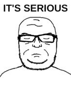 closed_eyes closed_mouth glasses its_over soyjak stubble text variant:seriousjak // 454x596 // 24.3KB