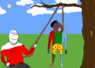 2soyjaks hanging mapuche meta:tagme poland rope soyjak subvariant:wholesome_soyjak tree variant:bernd variant:gapejak // 2100x1500 // 330.6KB