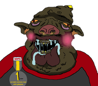 1_year_on_bald_men_with_glasses_website badge big_lips blush brown_skin deformed mutt nas:amerimutt nate nigger open_mouth orange_eyes rotten_teeth shitskin soicuck subnas:ukromutt subvariant:hunky_twink_sex_machine teeth teeth_showing text transparent_background yellow_hair yellow_teeth