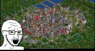 animated arm bridge building city clapping closed_mouth concerned ear excited frown glasses goy grass hand hands_up happy millions_must_die ominous open_mouth open_ttd pixel_art rape river road scared screenshot shadow shaquan skyscraper sound soyjak stubble subvariant:soyak_(concerned) text transport_tycoon tree variant:soyak video video_game // 1920x1032, 94.9s // 20.0MB