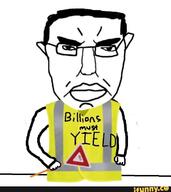 angry closed_mouth ear glasses hair hand holding_object ifunny jacket millions_must_die sign subvariant:pol_face variant:chudjak wagie // 615x691 // 50.2KB