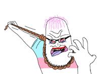 ack beard closed_mouth evil glasses hanging rope teeth tranny transgender_flag troon variant:syndromejak // 766x581 // 18.1KB