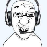 bald eyebrows gamer glasses headset mouth_open nuvariant stubble teeth transparent_background variant:crimjak // 1280x1280 // 428.2KB