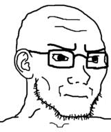 angry chad ear frown glasses jawline meta:tagme variant:soyak // 632x756 // 15.4KB