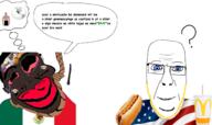aryan bloodshot_eyes brapxico brown_skin castizo censored distorted flag:mexico flag:united_states gay hotdog jartycuck map mcdonalds mexibrap mexico mexicuck mexifail mexijeet mexikike mexinigga mexiobese mexipedo mexiturd question_mark rope slopjak soda speech_bubble subvariant:chudjak_front subvariant:cobson_front subvariant:jartycuck suicide thought_bubble variant:chudjak variant:cobson // 1445x858 // 628.1KB