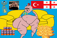 Astrofene_(namefag) bbc bbc_slut brown_skin chebureki churka couch crimea crimean_tatar empanada fanta fat flag flag:crimean_tatar flag:georgia flag:turkiye food georgia meximutt moustache nigger obese poop red_skin sofa variant:meximutt // 1280x859 // 766.8KB