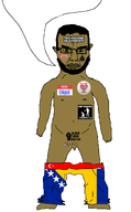 beard blm_logo brown_skin castration flag:bosnia_and_herzegovina flag:turkiye full_body girllover_symbol glasses hello_my_name_is_(sticker) meta:namefags olgol_(spadedfaggot) pedophile queen_of_spades small_penis spade speech_bubble subvariant:obsessedchud this_machine_kills_fascists variant:chudjak white_background