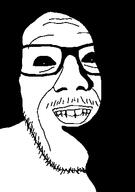 biting_lip evil glasses mustache ominous rape shadow stubble teeth template variant:punkjak // 300x426 // 6.1KB
