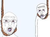 2_soyjaks ack bloodshot_eyes hanging variant:two_pointing_soyjaks // 800x600 // 55.7KB