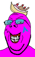 arch_linux banana_split_ice_cream evil glasses magenta_skin quote quote_(user) stubble subvariant:wholesome_soyjak teeth teeth_showing transparent_background variant:gapejak // 600x958 // 24.9KB