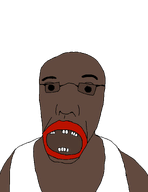 bald black_lives_matter brown_skin glasses nigger nuvariant red_lips teeth variant:pvztard variant:unknown white_background // 936x1215 // 53.8KB