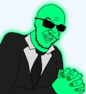cia_nigger clothes fed glasses glowing green_skin jewish_nose kike nose stubble subvariant:feral_merchant suit suit_and_tie sunglasses trend:glowie variant:feraljak // 1554x1700 // 259.5KB