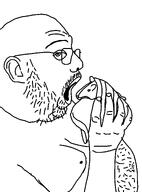 eating glasses guinea_pig hand nuvariant open_mouth stubble variant:guineajak white_skin // 1857x2514 // 71.4KB