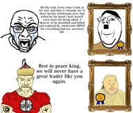 accessory adolf_hitler asian award blond blue_eyes closed_eyes clothes crybaby crying eyes fat frame genghis_khan glasses grey_hair hair hat history lips mongol mongolia mustache nazism open_mouth photo_frame politics radiohead redraw robe shangrak smile soyjak stubble subvariant:chudjak_front subvariant:danish_twist subvariant:mongolian_twist subvariant:muscular_chud subvariant:wholesome_soyjak tantrum tengrism text thom_yorke tongue turkic turkic_paganism variant:chudjak variant:gapejak variant:rupturejak white_skin // 3417x2896 // 1.4MB