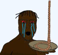 brown_skin crying meta:tagme nigger no_background plate rope variant:platejak // 528x502 // 83.6KB